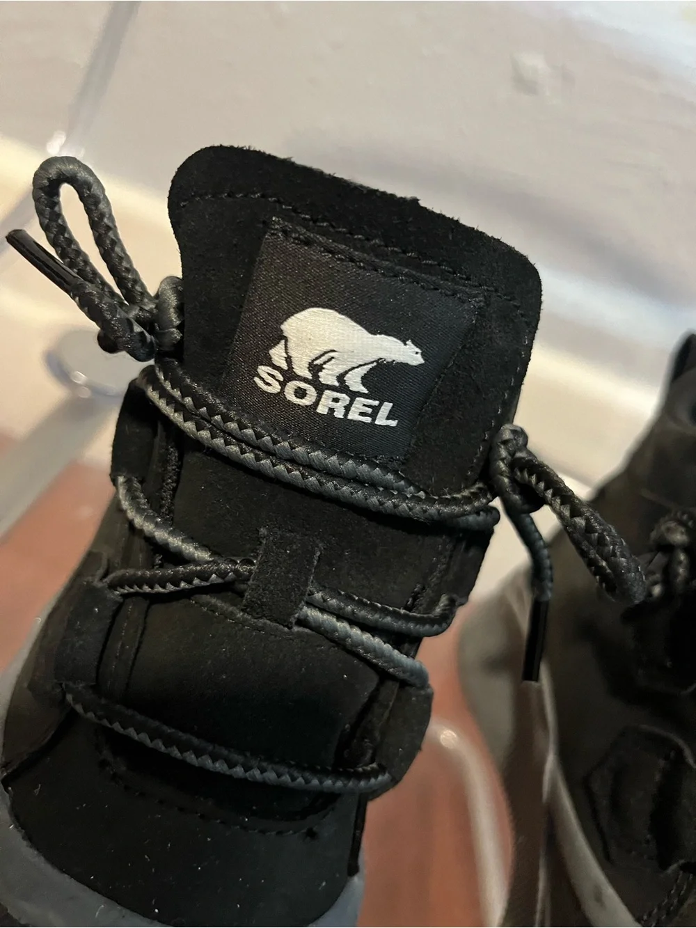 Sorel Kids Black Waterproof Lace-Up Snow Boots